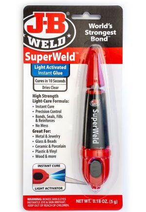 JB Weld Super Weld Light Activated Instant - Valol avulla aktivoituva pikaliimaGlue
